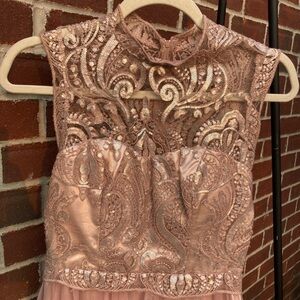 My Michelle Rose Gold Sleeveless Gown for Prom Junior’s Women’s Size 7 (EE-)